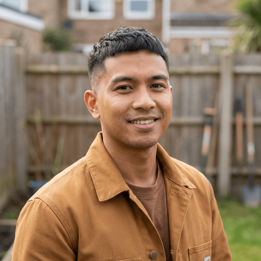 James T. in a button-down shirt in a clinical office